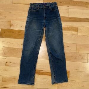 Classic Mid Wash Straight Leg Jeans Y2K Casual Everyday